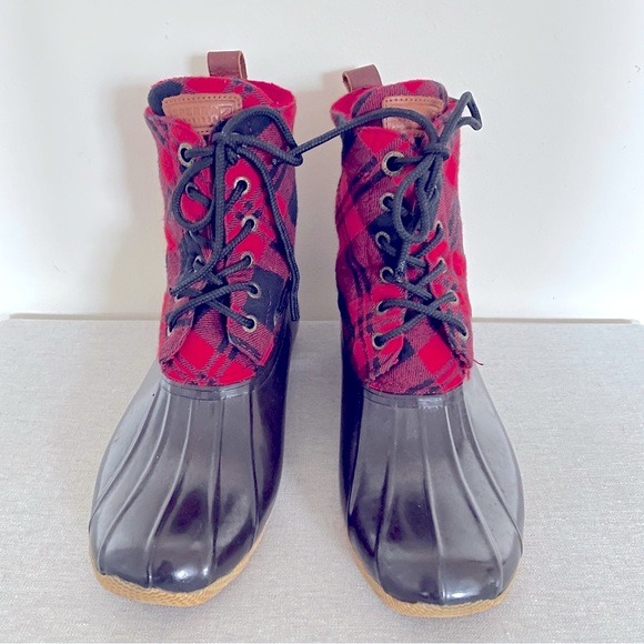 ❄️☔️ Sperry Buffalo Plaid Rain and Winter Duck Boots - Picture 2 of 8